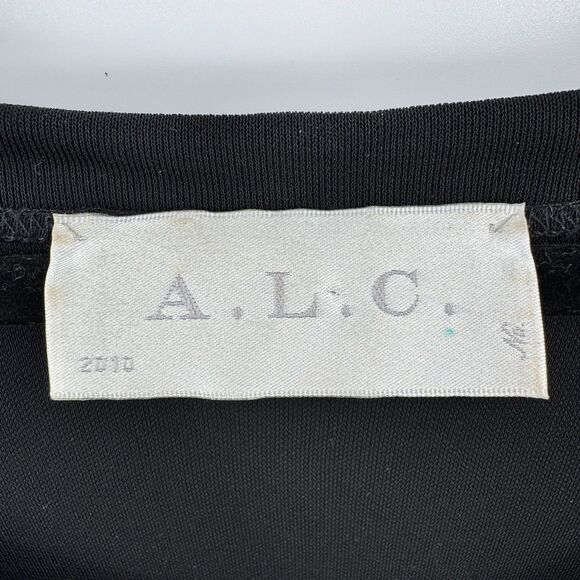 ALC Black Belted Sleeveless Pocketed Knee Length Dress Size XS - Picture 8 of 9